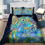 hippie cat lover bedding set cat graphic art print cat lovers bedding cover with 2 pillowcases 100 polyester 0