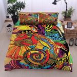 hippie colorful dragon bedding set dragon sunflower abtract art bedding cover with 2 pillowcases 100 polyester 0