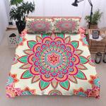 hippie flower for good nights bedding set mandala pattern hippie sign bedding cover with 2 pillowcases 100 polyester 0