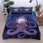 hippie octopus bedding set yoga lotus ocean monster bedroom decor bedding cover with 2 pillowcases 100 polyester 0