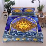 hippie soul ocean waves bedding set love by the moon live by the sun bedding cover with 2 pillowcases 100 polyester 0