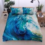 horse watercolor bedding set love horse bed set design horse wild animal lovers gift idea bedding cover with 2 pillowcases 100 polyester 0