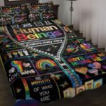 human beings lgbt history pride bedding set bedroom decor happy pride month bedding cover with 2 pillowcases 100 polyester 0