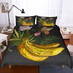 imitation embroidery banana bedding set knitted art butterfly fruit bedding cover with 2 pillowcases 100 polyester 0