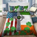 irish celtic knot cross stpatrick day d design bedding set irish lovers gift bedding cover with 2 pillowcases 100 polyester 0
