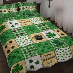 Irish Clover Happy Patrick Day March 17th Bedding Set Irish Lover