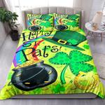 irish holiday rainbow shamrock coin bedding set happy st patricks day bedding cover with 2 pillowcases 100 polyester 0