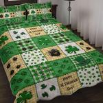 irish shamrock checkered pattern bedding set happy st patricks day bedding cover march 17th gift bedding cover with 2 pillowcases 100 polyester 0