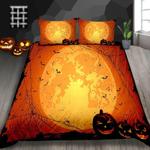 jack o latern halloween bed set halloween vibe awesome gift bedding cover with 2 pillowcases 100 polyester 0