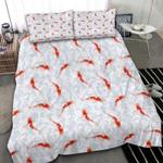 japanese koi fish bedding set koi fish lover japan fish fans bedding cover with 2 pillowcases 100 polyester 0