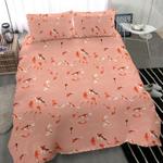japanese koi fish bedding set pink background koi fish spring lover bedding cover with 2 pillowcases 100 polyester 0
