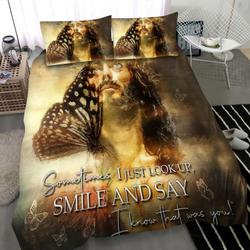 Jesus Bedding Set Jesus Art Butterfly Smile And Say I Know That Was You