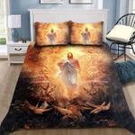 jesus christ bedding set jesus power jesus faith over fear christian gift bedding cover with 2 pillowcases 100 polyester 0