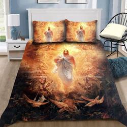 Jesus Christ Bedding Set Jesus Power Jesus Faith Over Fear Christian Gift