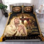 jesus christ praying bedding set jesus is my savior christian gift bedding cover with 2 pillowcases 100 polyester 0