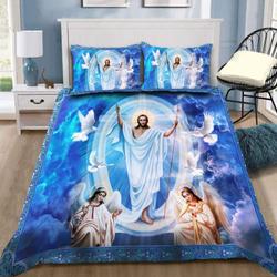 Jesus Christian Bedding Set Jesus Blessed You From Heaven Bedding Set Jesus And Angels