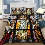 jesus christian bedding set jesus savior church glass painting bedding set for christian bedding cover with 2 pillowcases 100 polyester 0
