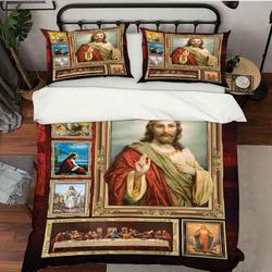 Jesus God Bedding Set Christian Bedding Package Jesus Christ Print Quilt Bedding Suite Home Decor