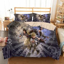 Kingdom Hearts #13 Duvet Cover Quilt Cover Pillowcase Bedding Set Bed Home Bedroom Decor