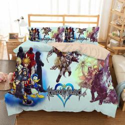 Kingdom Hearts #20 Duvet Cover Quilt Cover Pillowcase Bedding Set Bed Home Bedroom Decor