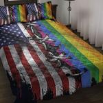 lgbt american flag bedding set happy pride month bedroom decoration bedding cover with 2 pillowcases 100 polyester 0