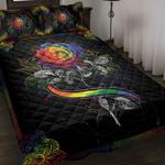 lgbt history pride roses bedding set happy pride month lgbt supporters gift bedding cover with 2 pillowcases 100 polyester 0