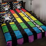lgbt love is love unicorn rainbow bedding set lgbt room decoration happy pride month bedding cover with 2 pillowcases 100 polyester 0
