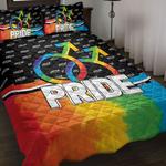lgbt pride bedding set lesbian gay bisexual transgender room decor happy pride month bedding cover with 2 pillowcases 100 polyester 0