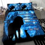 lion dad and son bedding set letter to my song galax blue moon bedding cover with 2 pillowcases 100 polyester 0