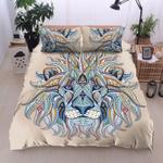 lion face bedding set love lion bedding cover wild animal bed set bedroom decor gift for children bedding cover with 2 pillowcases 100 polyester 0