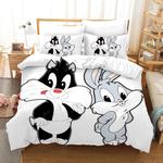 looney tunes bugs bunny 7 duvet cover quilt cover pillowcase bedding set bed linen home bedroom decor 0