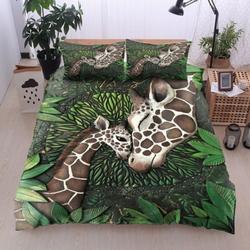 Love Giraffe Bedding Set Family Giraffe Wild Animal Pillow Covers Gift For Giraffe Lovers