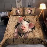 love pig bedding set pig farmer crack farmer animal lovers gift bedding cover with 2 pillowcases 100 polyester 0
