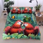 macaw parrot tropical bedding set macaw bedding cover bedroom decoration parrot husband wife gift bedding cover with 2 pillowcases 100 polyester 0