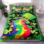 magic irish hat gold coin shamrock bedding set st patricks day bedding cover with 2 pillowcases 100 polyester 0