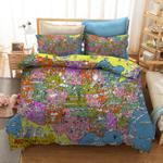 map of the world 6 duvet cover quilt cover pillowcase bedding set bed linen home decor 0