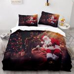 merry christmas duvet cover bedding set santa clause home decor bedding cover with 2 pillowcases 100 polyester 0