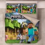 minecraft 48 duvet cover quilt cover pillowcase bedding set bed linen home decor 0