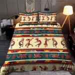 native american kokopelli bedding indigenous festival lizard art tribes bedding cover with 2 pillowcases 100 polyester 0