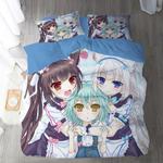 nekopara 12 duvet cover quilt cover pillowcase bedding set bed linen home bedroom decor 0
