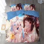nekopara 6 duvet cover quilt cover pillowcase bedding set bed linen home bedroom decor 0