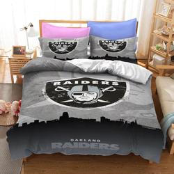 Oakland Football Raiders#1 Duvet Cover Quilt Cover Pillowcase Bedding Set Bed Home Bedroom Decor