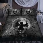 pagan witchcraft halloween vibe black cat dracula on skull mountain bedding cover with 2 pillowcases 100 polyester 0