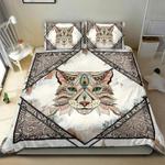 pattern head of lynx wild cat bedding set love cat bedroom decoration friends gift idea bedding cover with 2 pillowcases 100 polyester 0