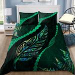 paua shell maori silver fern bedding set tropical leaf hawaii printed gift bedding cover with 2 pillowcases 100 polyester 0