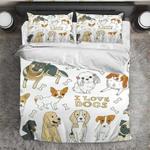 pet cute doggy duvet cover bedding love dogs german shepherd chihuahua beagle dog bedding cover with 2 pillowcases 100 polyester 0