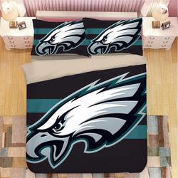 Philadelphia Eagles Team NFL Duvet Cover Quilt Cover Pillowcase Bedding Set Bed Home Bedroom Decor