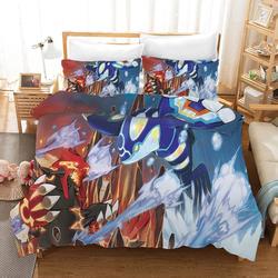Pokemon Pikachu Groudon vs Kyogre #30 Duvet Cover Quilt Cover Pillowcase Bedding Set Bed Home Bedroom Decor