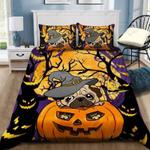 pug halloween printed bedding set bedroom decor halloween vibe bedding cover with 2 pillowcases 100 polyester 0