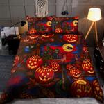 pumkin castle magical night bedding set pumpkin holiday gift halloween bedding cover with 2 pillowcases 100 polyester 0